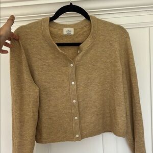 Wilfred Tan Button-Up Sweater